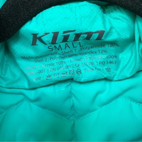 Klim Waverly Light Green Quilted Vest with Removable Hood  Size S - Picture 2 of 10